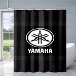 Rideau de Douche Moto Logo Yamaha Blanc