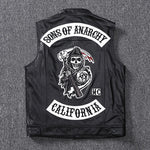 Veste Gilet Biker en Cuir Sons of Anarchy Jax