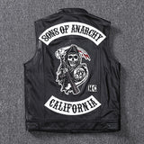 Veste Gilet Biker en Cuir Sons of Anarchy Jax