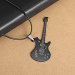 Collier Biker Guitare Noire