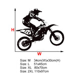 Sticker Mural Moto Cross Noir et Blanc