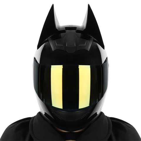 Casque Moto Batman<br> Visière Teintée Dorée - Antre du Motard