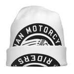 Sombrero de motociclista blanco motocicleta india