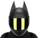 Casque Moto Batman Modèle Couleur Carbon Visière Teintée Dorée - Antre du Motard