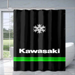 Rideau de Douche Moto Kawasaki & Flocon