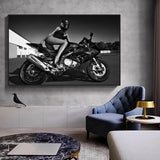 Poster Moto Femme Motarde Sexy