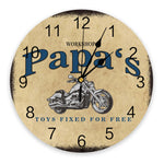Horloge Murale Moto Papa Vintage