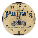 Horloge Murale Moto Papa Vintage