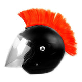 Crête Rouge Mohawk pour Casque Moto Rouge