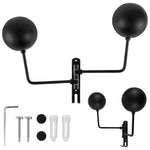 Support Mural Casque Moto Double Spheres Noires