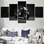 Tableau Moto Vintage Nuit