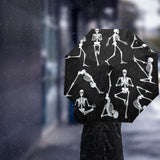 Parapluie Moto Squelette Yoga & Méditation - Antre du Motard