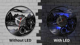 Horloge Murale Moto Route Montagneuse (LED)