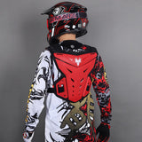 Gilet Dorsale Moto Cross Sans Manche Rouge