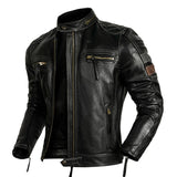 Blouson Biker en Fleur de Cuir