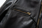 Blouson Biker en Fleur de Cuir