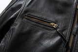 Blouson Biker en Fleur de Cuir