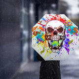 Parapluie Moto Tête de Mort & Peinture - Antre du Motard