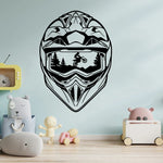 Sticker Mural Moto Grand Casque