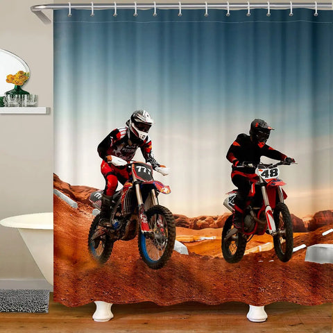 Rideau de Douche Motocross<br> Entre Amis