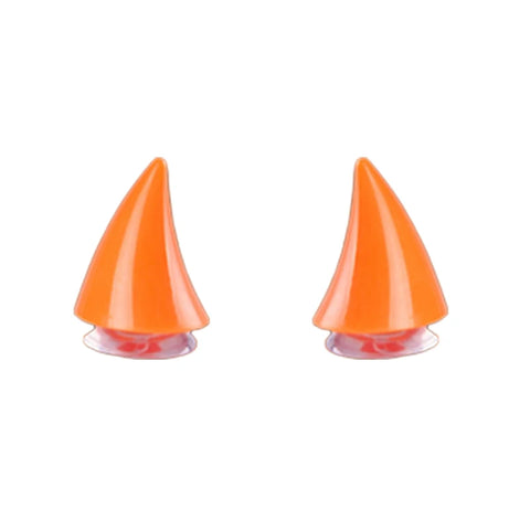 Décoration Casque Moto<br> Petites Cornes Diable Orange