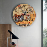 Horloge Murale Moto Route 66