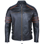 Blouson Cuir Biker Tête de Mort