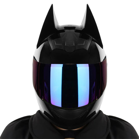 Casque Moto Batman<br> Visière Teintée Bleutée - Antre du Motard