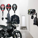 Support Mural Casque Moto Sphère Grise