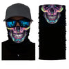 Cache Cou Biker<br> Tête de Mort Fluorescente
