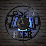 Horloge Murale Moto Chope de Bière (LED)