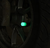 Bouchon de Valve Moto Lumineux Vert (Pack de 4)