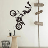 Sticker Mural Moto Cross Saut Incroyable