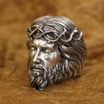 Bague Biker Jesus Christ (en Argent)