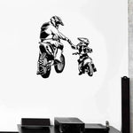 Sticker Mural Motocross Père et Fils