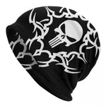 Bonnet Biker Logo Blanc Punisher