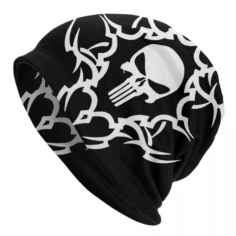 Bonnet Biker<br> Logo Blanc Punisher