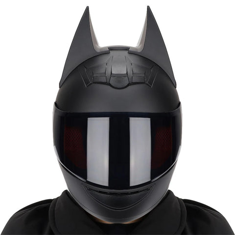 Casque Moto Batman<br> Modèle Gris Carbon<br> Visière Teintée - Antre du Motard
