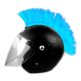 Crête Turquoise Mohawk pour Casque Moto Turquoise