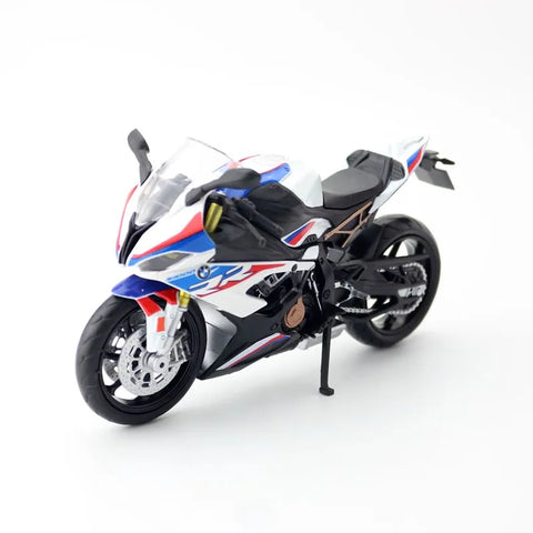 Moto Miniature 1:12<br> BMW S1000RR Blanc & Bleu