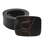 Ceinture biker tête de mort mexicaine Noir