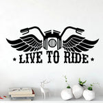 Sticker Mural Moto Live to Ride