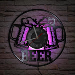 Horloge Murale Moto Chope de Bière (LED)