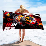 Serviette de Plage Moto GP Marquez Penche sa Moto 150x260cm