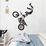 Sticker Mural Moto Cross Saut Incroyable