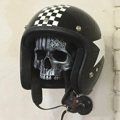 Support Porte Casque Moto<br> Crâne