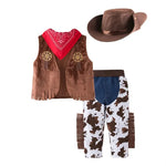 Déguisement biker Cow-Boy Bébé 12-24 Mois Kit 4 pièces