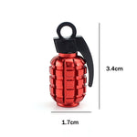 Bouchon de Valve Moto Grenade Rouge (Pack de 4)