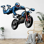 Sticker Mural Moto Cross Figure Aérienne