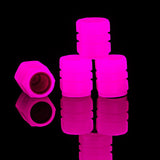 Bouchon de Valve Moto Lumineux Rose (Pack de 8)